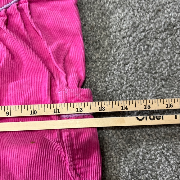 Vintage corduroy overalls girls 3T pink purple jumper romper USA girly 90s - Picture 14 of 16